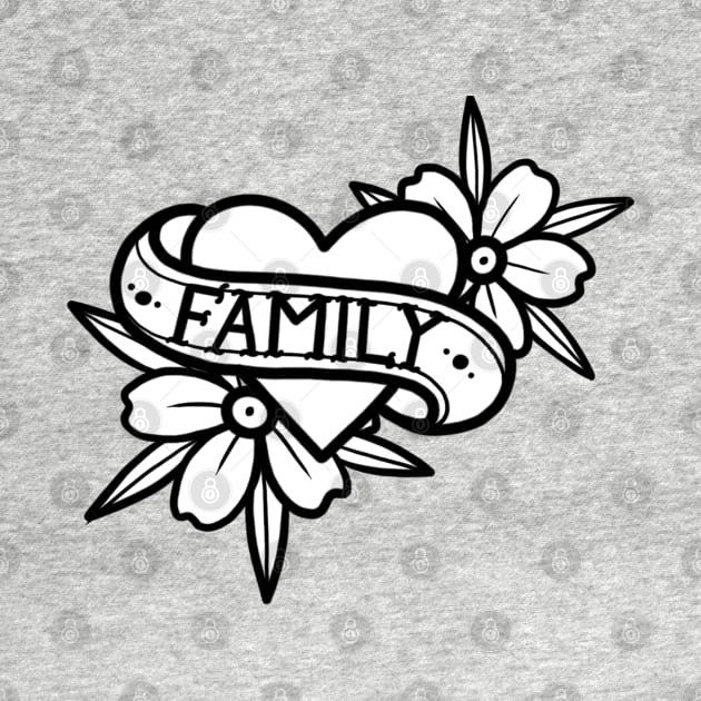 Family tattoo style original on grey by susyrdesign